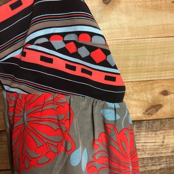 BCBG MaxAzria, floral/geo pattern dress,EUC - Picture 9 of 12